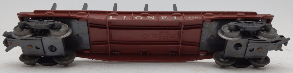 Lionel 6311 Vintage O Brown Flatcar w/ Pipe Load/Box