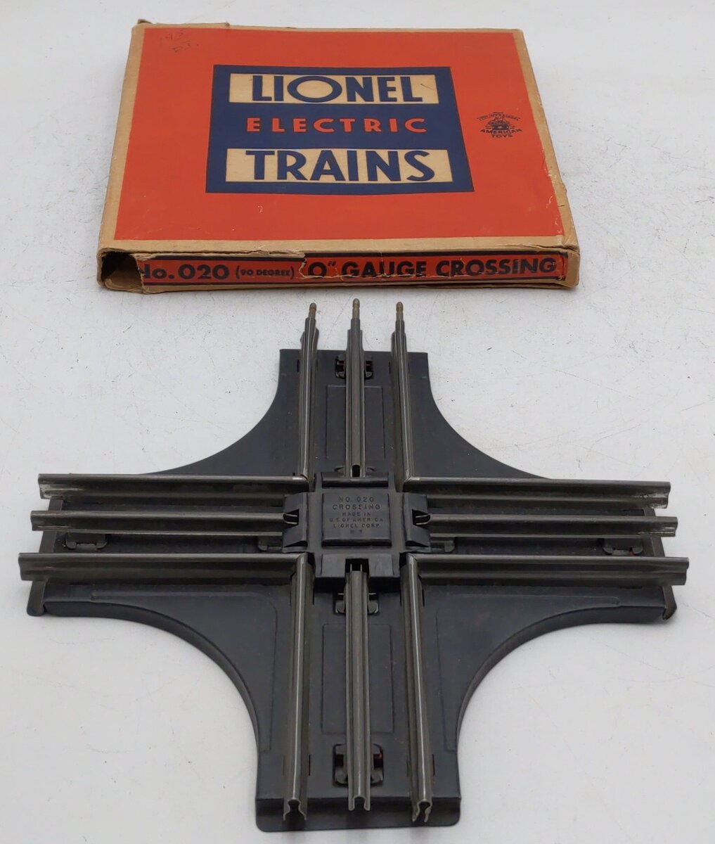 Lionel 020 Vintage O Gauge 90 Degree Crossing VG/Box