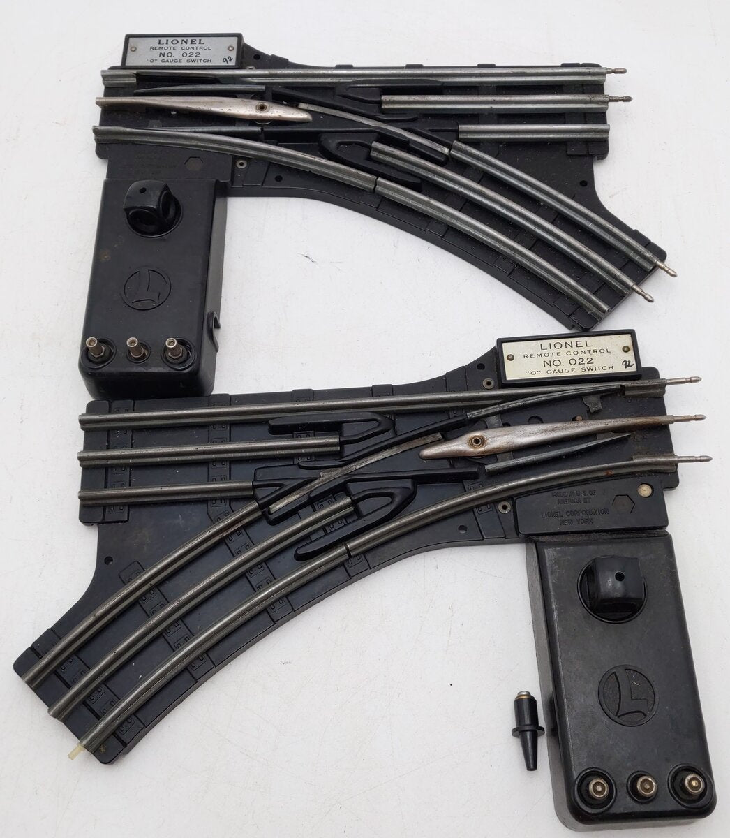 Lionel O22 Vintage O Left-Hand & Right-Hand Electric Remote Switches