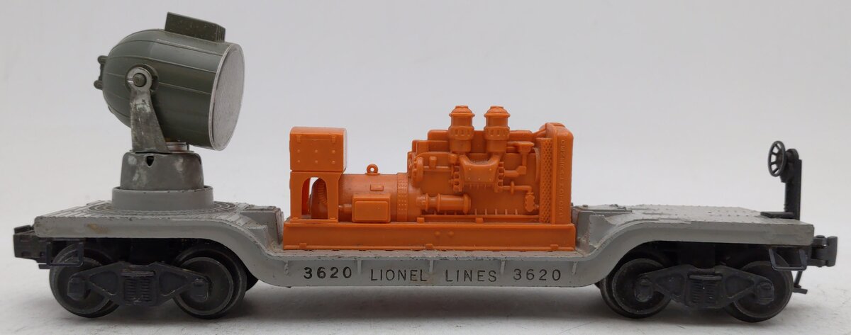Lionel 3620 Vintage O Operating Searchlight Car with Gray Searchlight VG/Box
