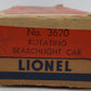 Lionel 3620 Vintage O Operating Searchlight Car with Gray Searchlight VG/Box