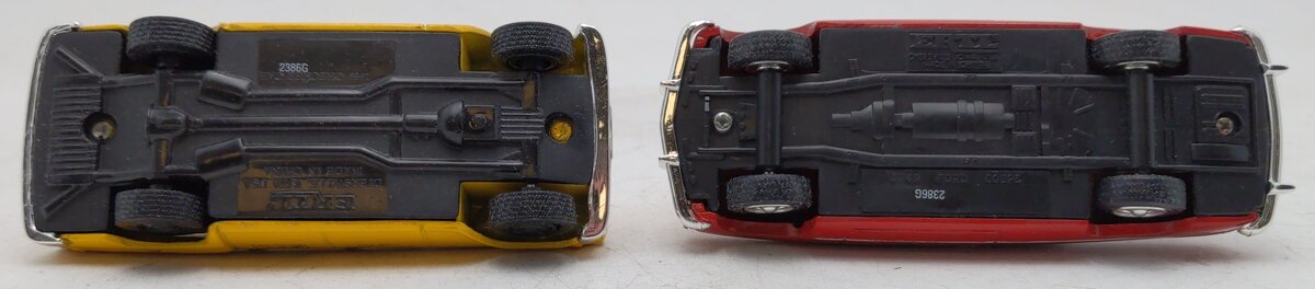 #H070 Eastwood Automobilia Pair of diecast Plastiville Taxi and Fire Chief EX/Box