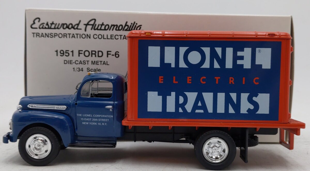 Eastwood Automobilia 19-0104 1:34 Die Cast Lionel Electric Trains 1951 Ford F-6 EX/Box