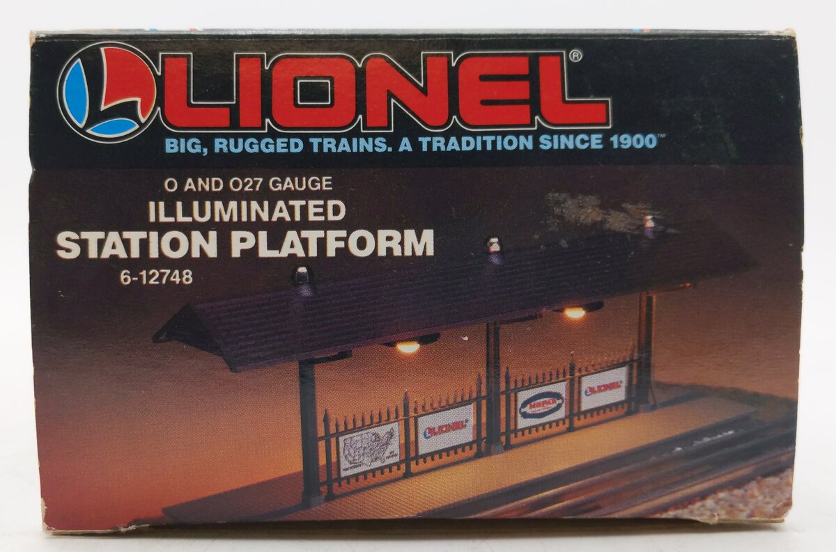 Lionel 6-12748 O/027 Illuminated Station Platform EX/Box