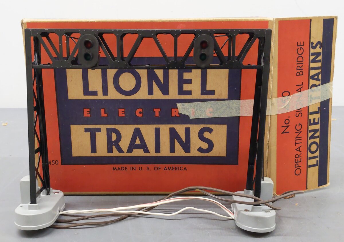 Lionel 450 Vintage O Postwar Operating Signal Bridge VG/Box