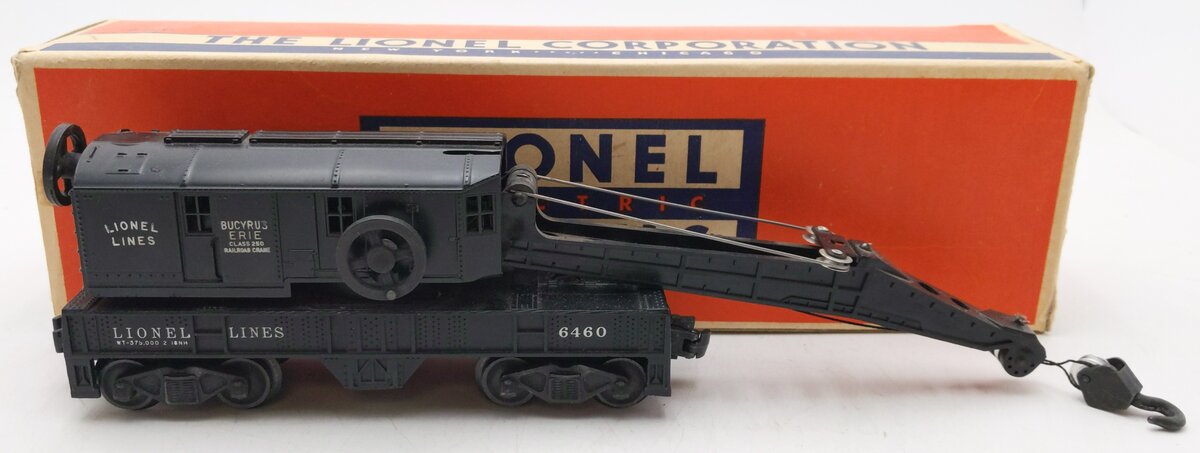 Lionel 6460 Vintage O Bucyrus Erie Crane Car VG/Box