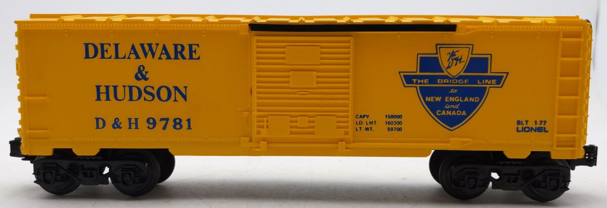 Lionel 6-9781 O Gauge Delaware & Hudson Boxcar #9781 EX/Box