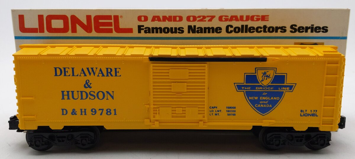 Lionel 6-9781 O Gauge Delaware & Hudson Boxcar #9781 EX/Box