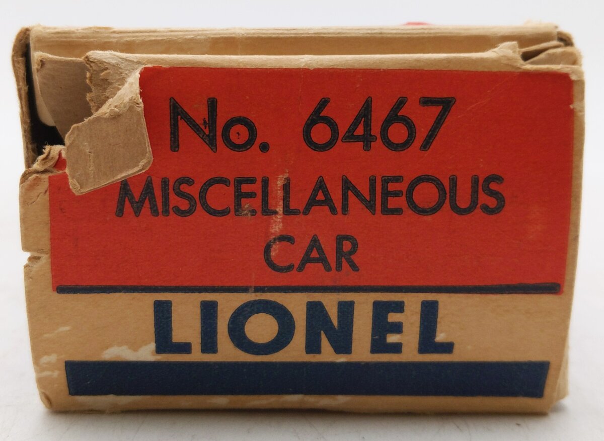 Lionel 6467 O Gauge Vintage Bulkhead Car #6467 VG/Box