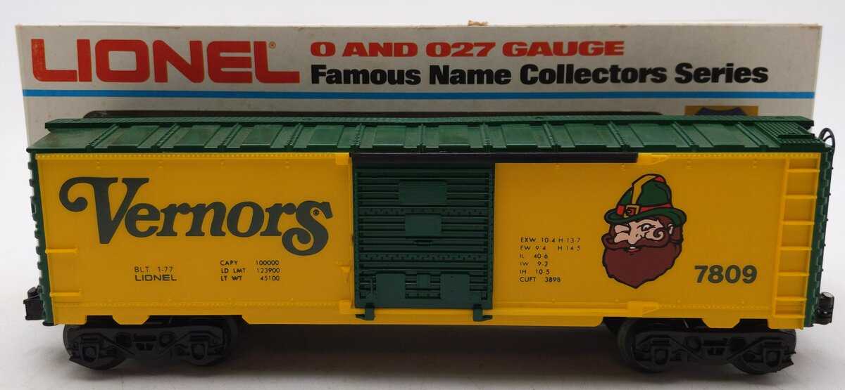 Lionel 6-7809 O Gauge Vernors Boxcar #7809 EX/Box