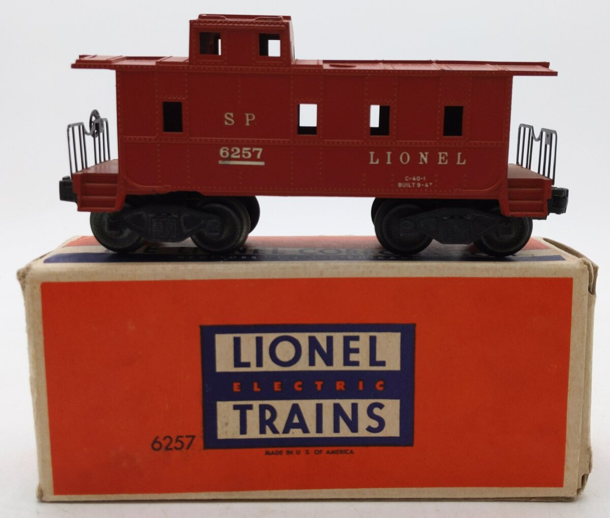 Lionel 6257 Vintage O Gauge Tuscan Southern Pacific Style Caboose #6257 EX/Box