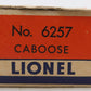 Lionel 6257 Vintage O Gauge Tuscan Southern Pacific Style Caboose #6257 EX/Box