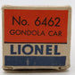 Lionel 6462 Vintage O New York Central Black Gondola EX/Box