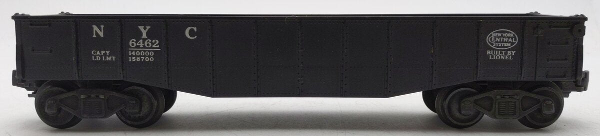 Lionel 6462 Vintage O New York Central Black Gondola EX/Box