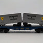 Lionel 6-9226 O Gauge Delaware and Hudson Flatcar with 2 Trailers EX