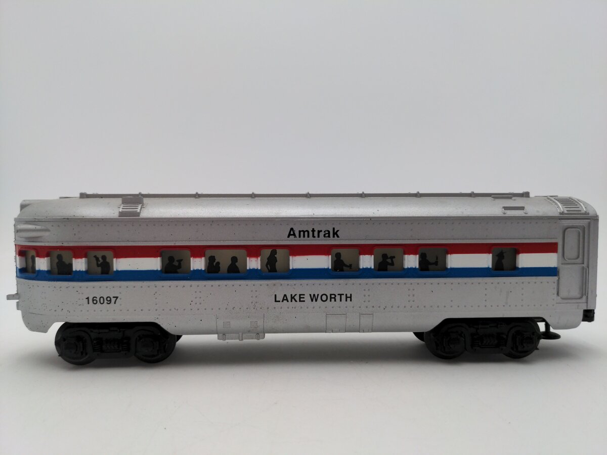 Lionel 6-16097 O Gauge Amtrak Lake Worth Observation Car VG