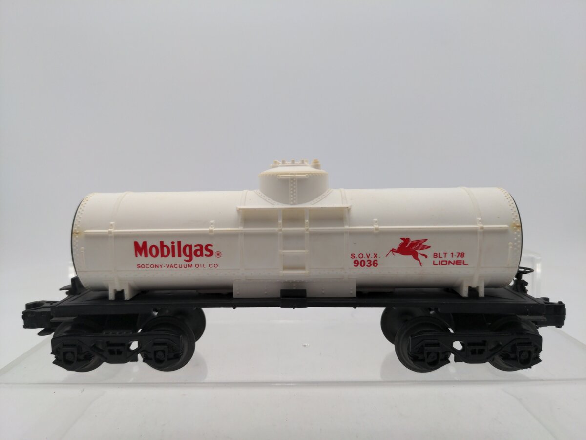 Lionel 6-9036 O Gauge Mobilgas Single Dome Tank Car VG