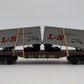 Lionel 6-9222 O Gauge Louisville and Nashville Flatcar with Vans EX