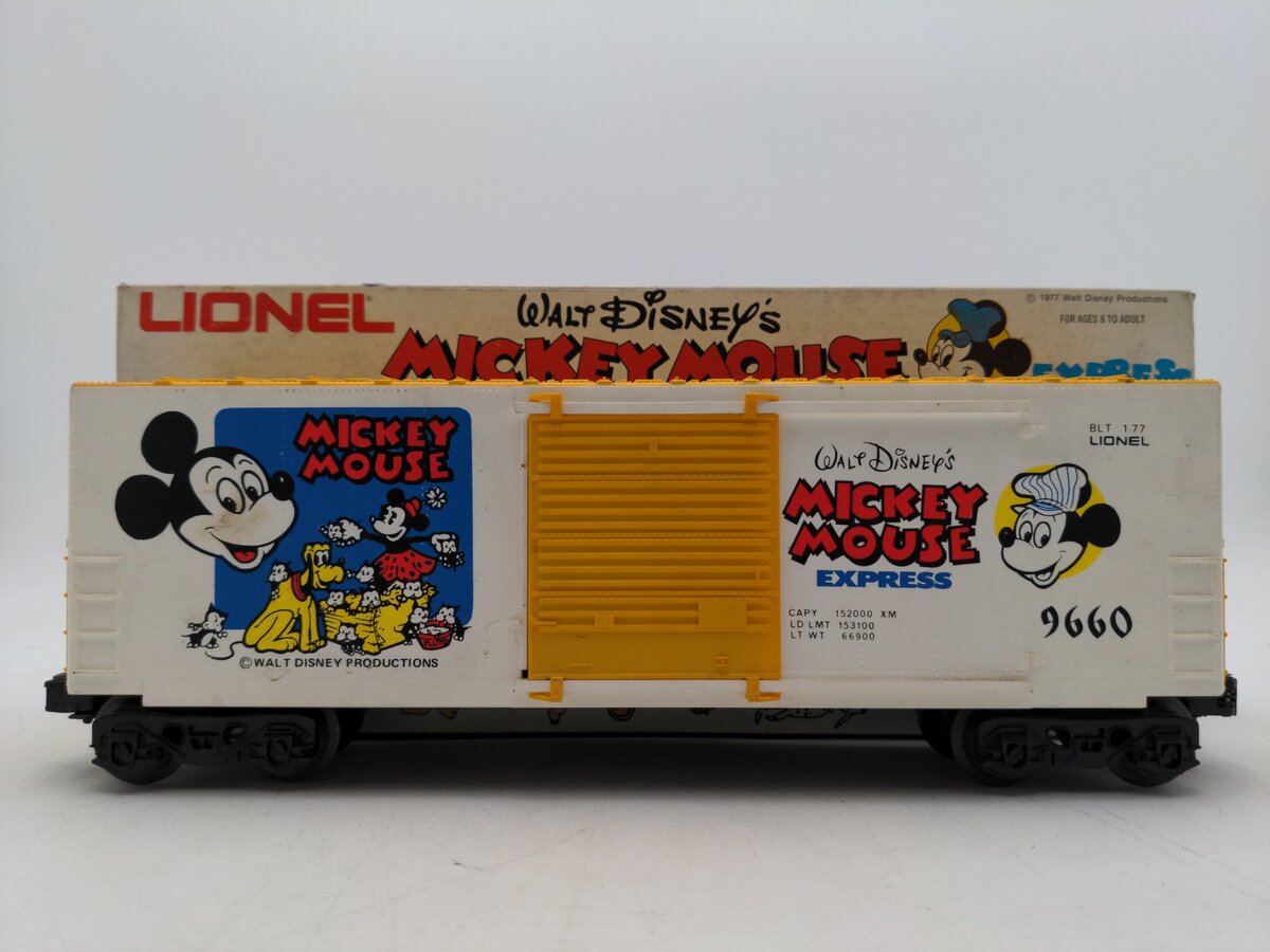 Lionel 6-9660 O Gauge Mickey Mouse Hi-Cube Boxcar EX/Box