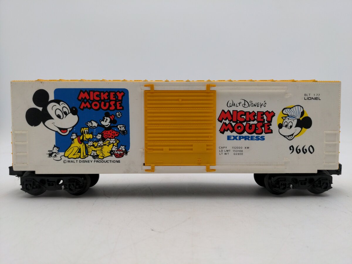 Lionel 6-9660 O Gauge Mickey Mouse Hi-Cube Boxcar EX/Box