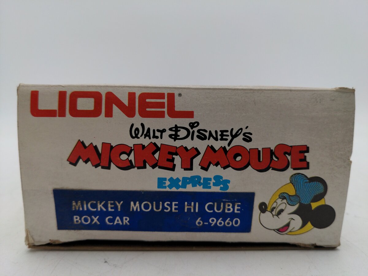 Lionel 6-9660 O Gauge Mickey Mouse Hi-Cube Boxcar EX/Box