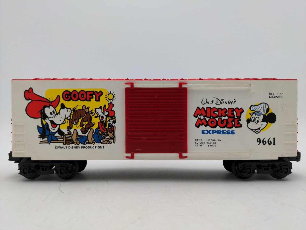 Lionel 6-9661 O Gauge Disney Goofy Hi-Cube Boxcar EX/Box