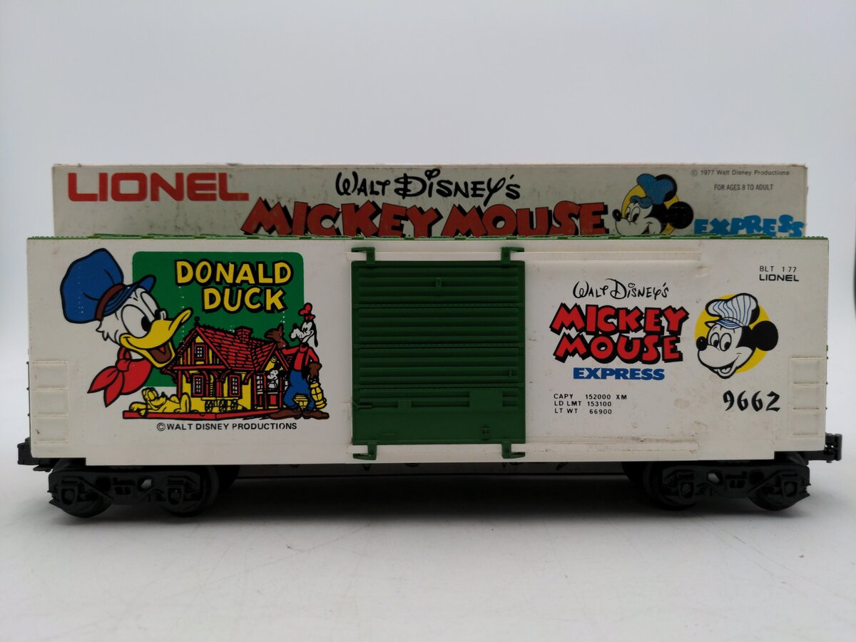 Lionel 6-9662 O Gauge Donald Duck Hi-Cube Boxcar VG/Box