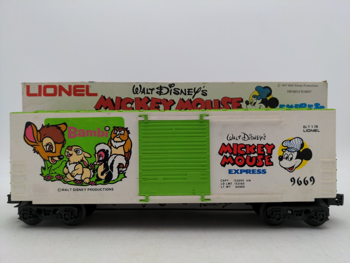 Lionel 6-9669 O Gauge Disney Bambi Hi-Cube Boxcar #9669 EX/Box
