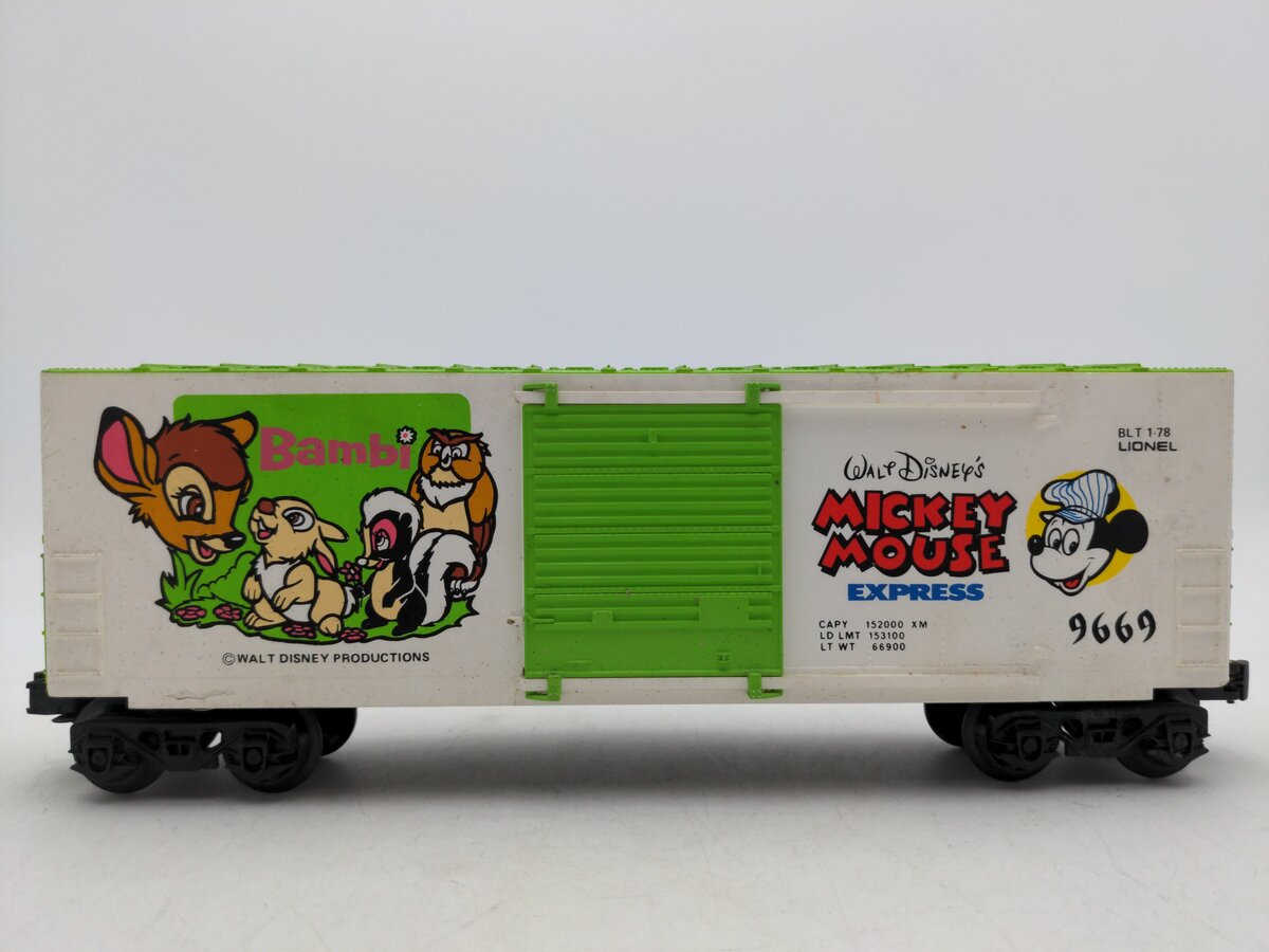 Lionel 6-9669 O Gauge Disney Bambi Hi-Cube Boxcar #9669 EX/Box