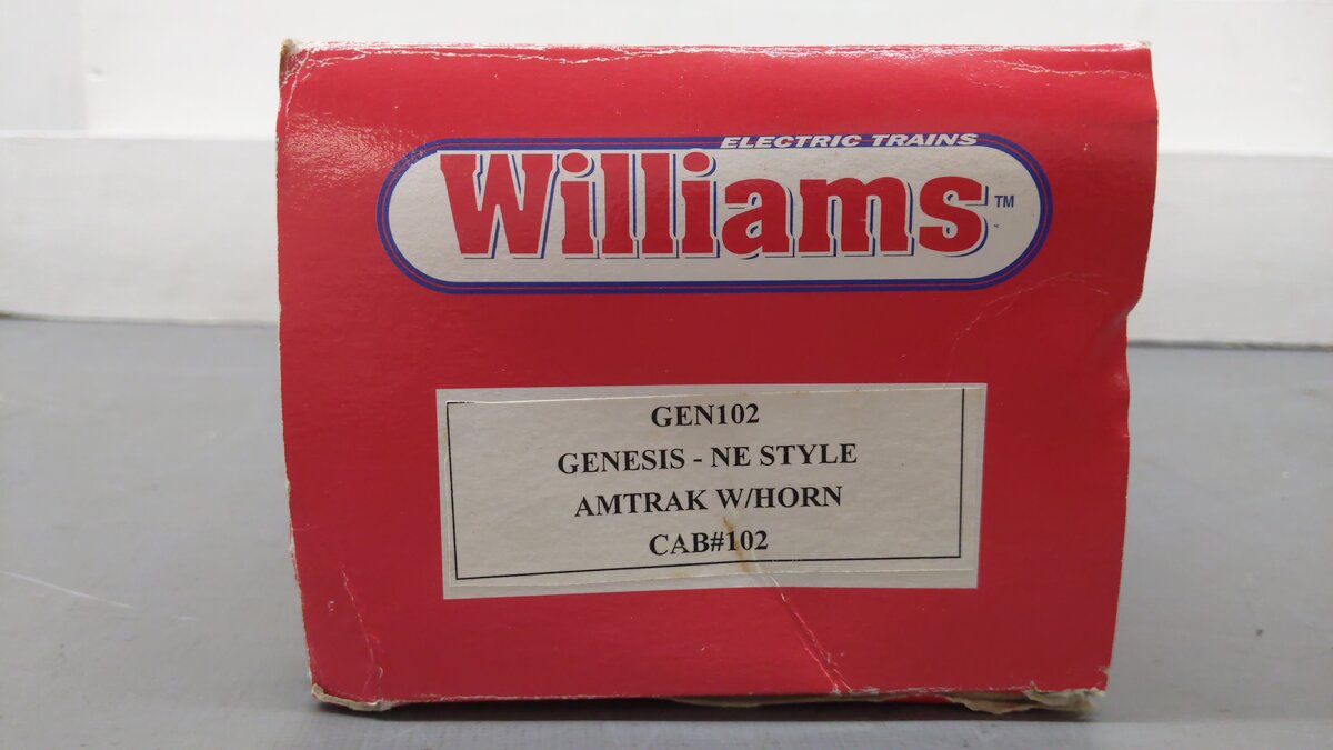 Williams GEN102 O Gauge Amtrak "NE Style" Genesis #102 w/ Horn VG/Box