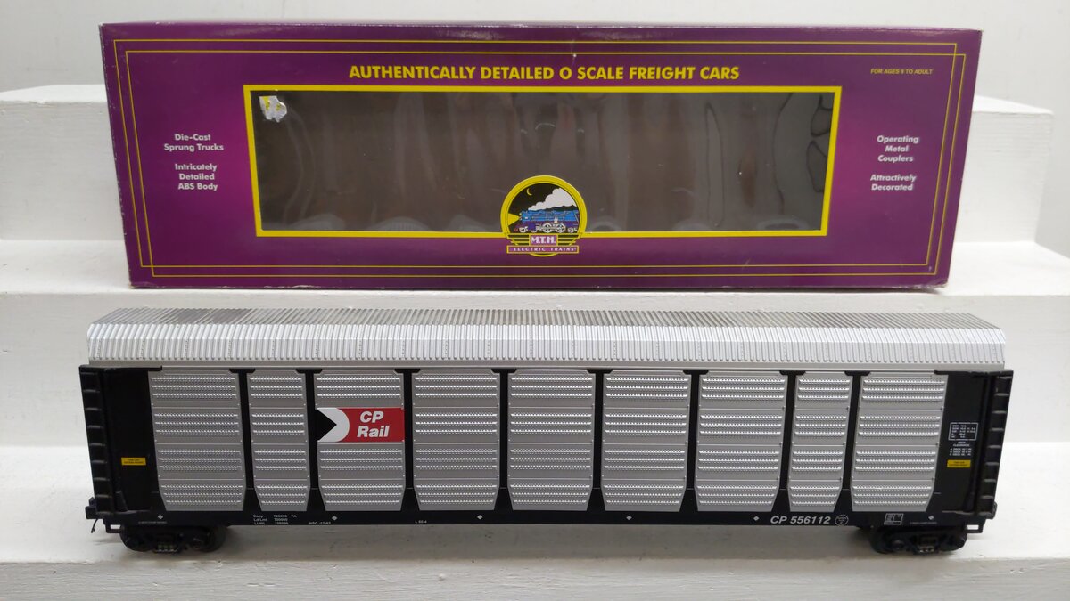 MTH 20-98405 O Gauge CP Rail Corrugated Auto Carrier #556112 EX/Box