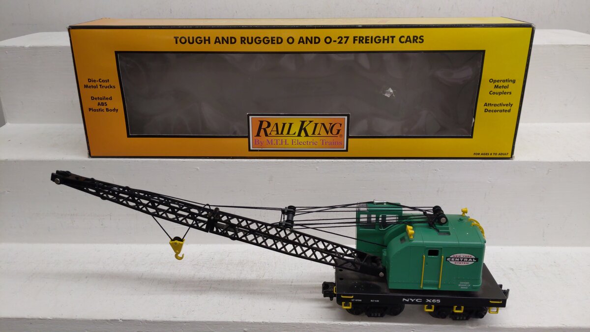 MTH 30-7987 New York Central American Crane Car EX/Box
