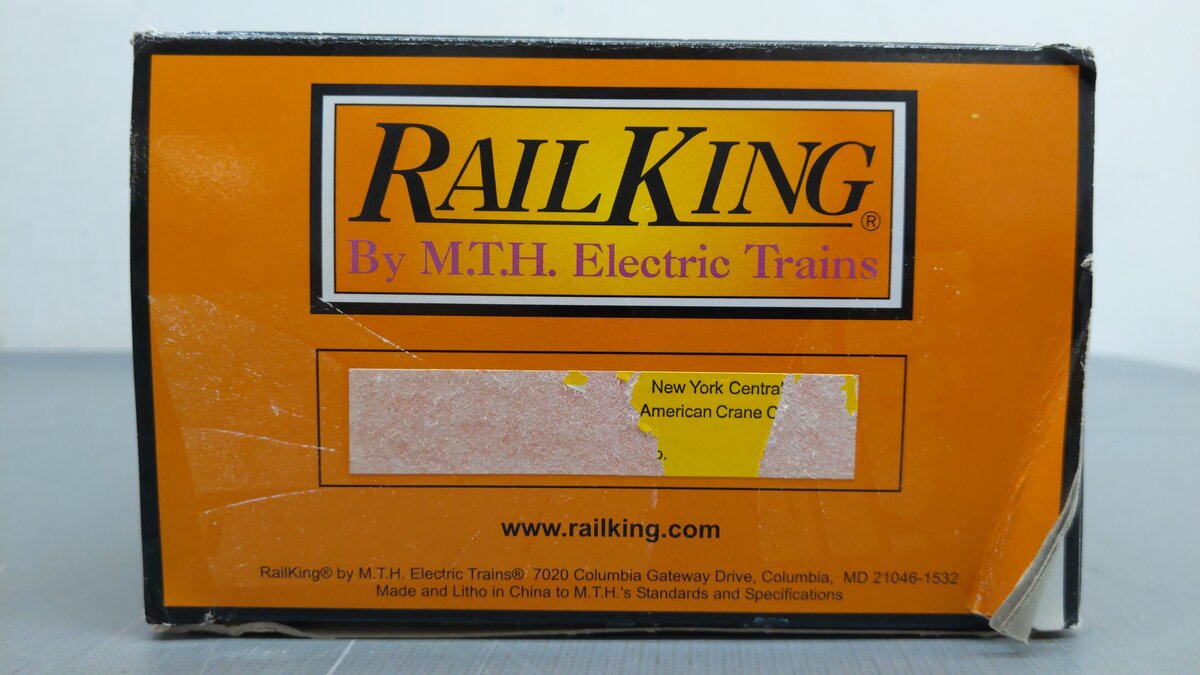 MTH 30-7987 New York Central American Crane Car EX/Box