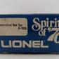 Lionel 6-7605 O Gauge Spirit of 76 State of Connecticut Boxcar #7605 VG/Box