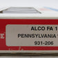 Walthers 931-206 HO Scale Pennsylvania ALCO FA1 Diesel Engine #9602 EX/Box