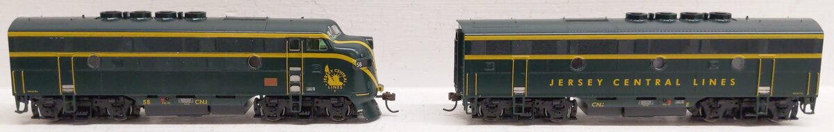 Athearn G2612 HO Scale Jersey Central Lines F-3A/F-3B Diesel Locomotive Set #58 EX/Box