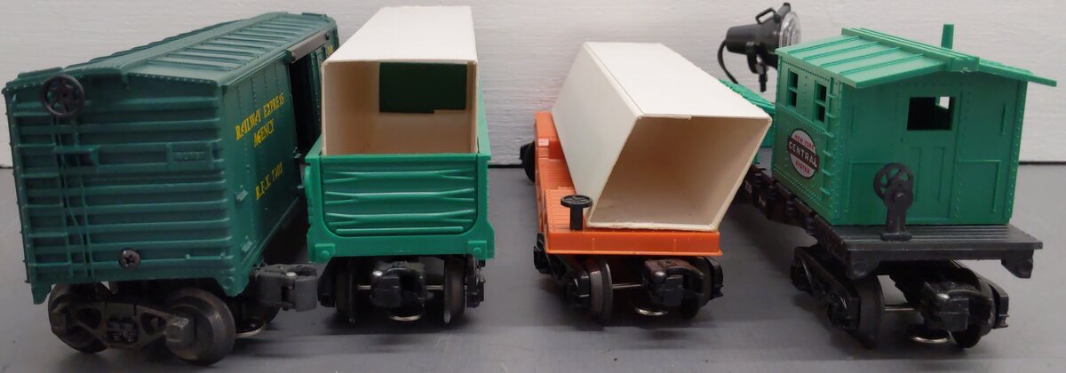 K-Line O Gauge Assorted Freight Cars: 5612, 5511, 7350, 7502 [4] VG/Box