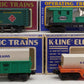 K-Line O Gauge Assorted Freight Cars: 5612, 5511, 7350, 7502 [4] VG/Box