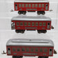 Lionel Vintage O Gauge Prewar Tinplate Passenger Cars #610,610,612 [3] VG