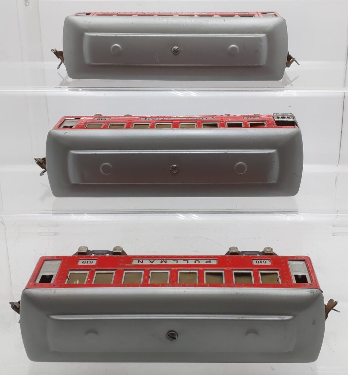 Lionel Vintage O Gauge Prewar Tinplate Passenger Cars #610,610,612 [3] VG