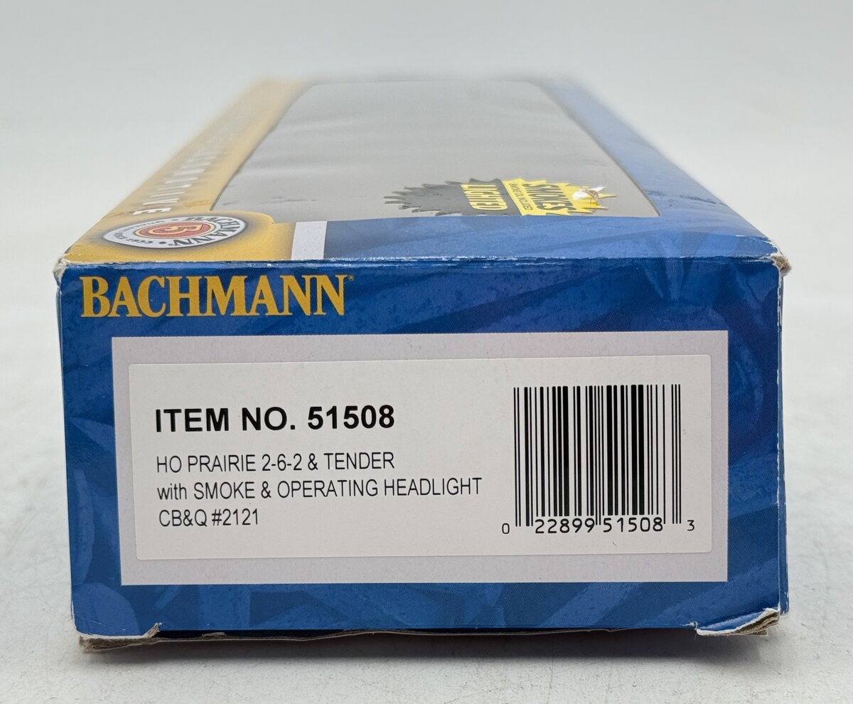 Bachmann 51508 HO CBQ 2-6-2 Prairie Steam Locomotive #2121 VG/Box