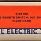 Lionel 6-65168 O27 42" Right Hand Remote Control Switch Turnout VG/Box