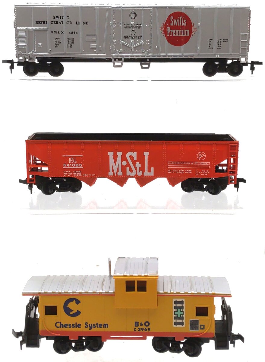 Bachmann Assorted HO Scale Freight Cars: 1067, 1030, 1123 [3] VG/Box