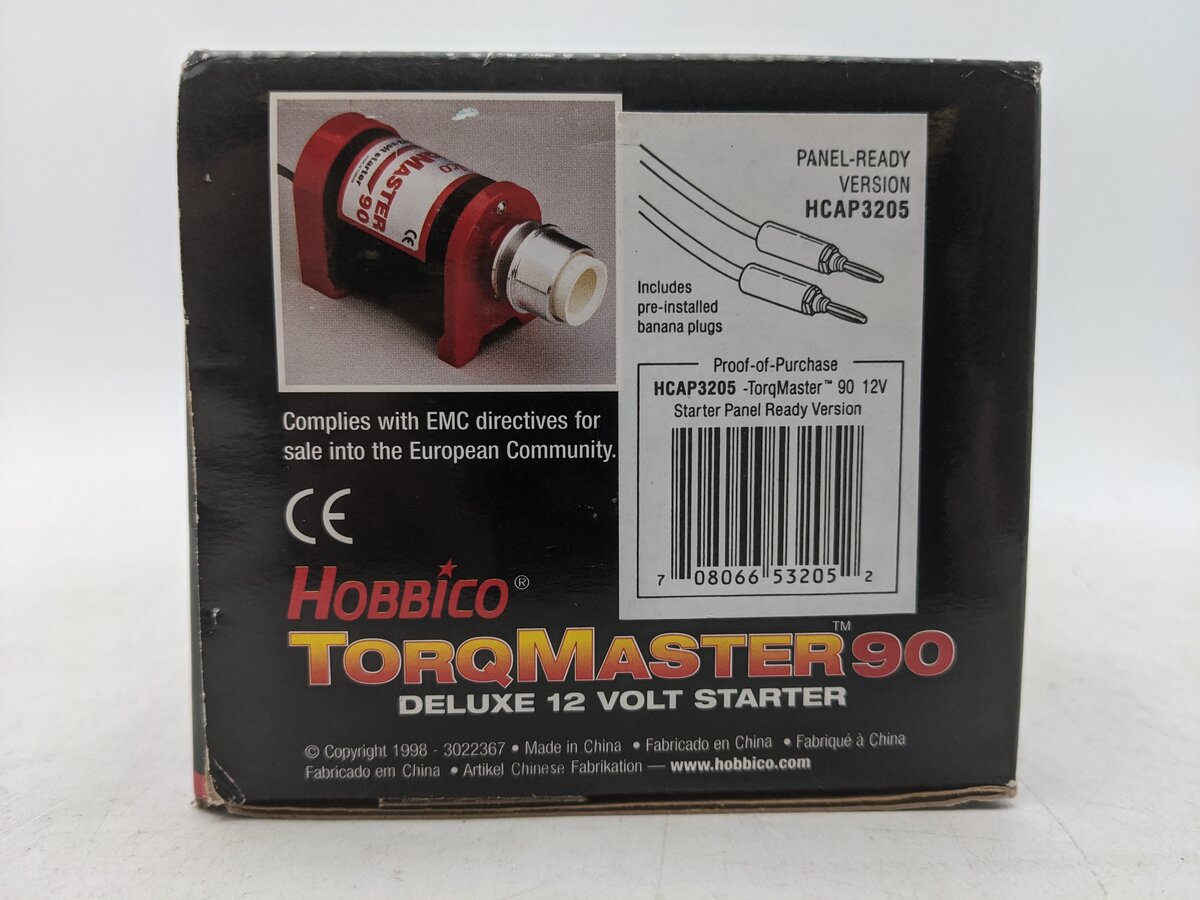 Hobbico HCAP3205 TorqMaster 90 Starter Panel-Ready EX/Box
