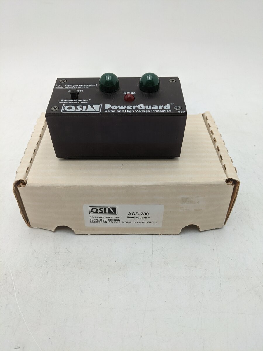 QSI ACS-730 Powerguard AC Power 3-Rail Works With MTH DCS EX/Box
