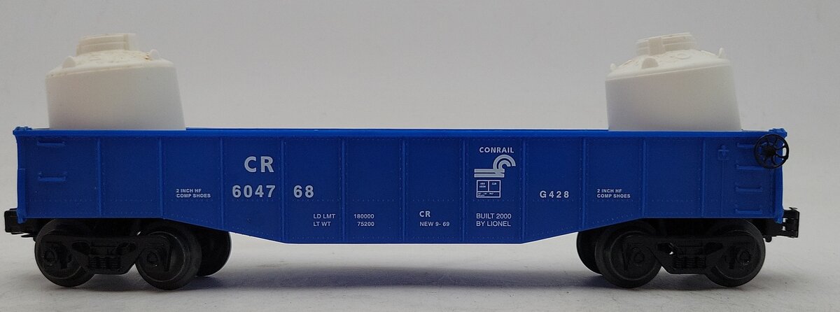 Lionel 6-36063 O Gauge Conrail Gondola with 2 Cannisters EX/Box