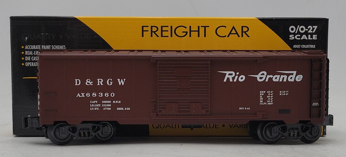 K-Line K641-14936 Denver and Rio Grande Western Boxcar #68360 LN/Box