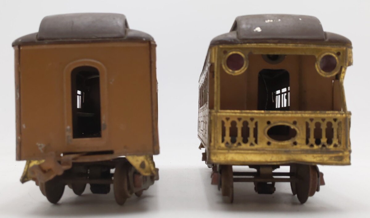 Lionel Vintage Standard Gauge Lionel Lines Tinplate Passenger Cars #309/#312 [2] VG