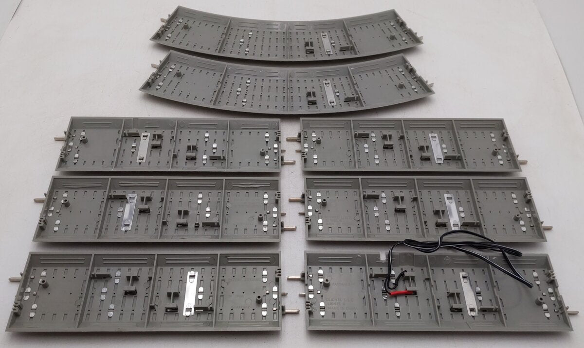 Lionel O Gauge Assorted Curved and Straight Fast Track Sections [8] EX