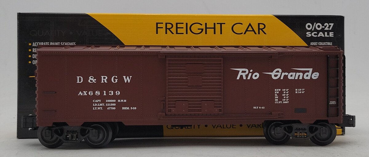 K-Line K641-14934 Denver and Rio Grande Western Boxcar #68139 EX/Box
